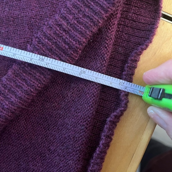 Eileen Fisher Sweater Tunic Turtleneck Merino Wool Oversized Purple Longline - Picture 10 of 10